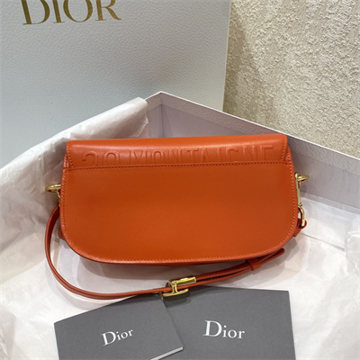 CD Di.or Bobby East-West Bag Box Calfskin Orange