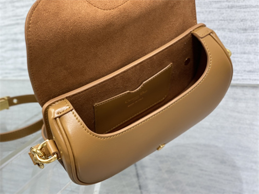 CD Di.or Bobby East-West Bag Box Calfskin Amber