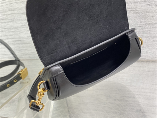 CD Medium Di.or Bobby Bag Box Calfskin Black
