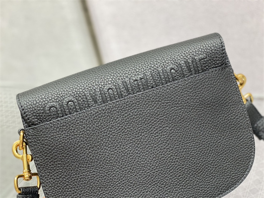 CD Medium Di.or Bobby Bag Grained Calfskin Black