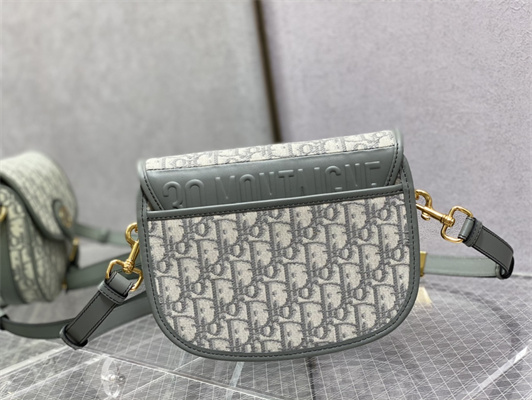 CD Medium Di.or Bobby Bag Grey Oblique Jacquard