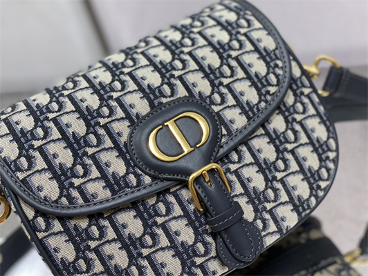 CD Medium Di.or Bobby Bag Blue Oblique Jacquard