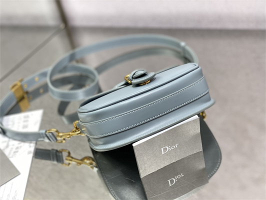 CD Small Di.or Bobby Bag Box Calfskin Blue