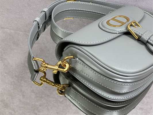 CD Small Di.or Bobby Bag Box Calfskin Stone Grey