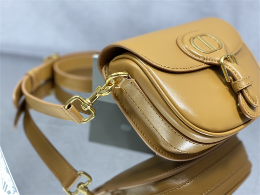 CD Small Di.or Bobby Bag Box Calfskin Amber