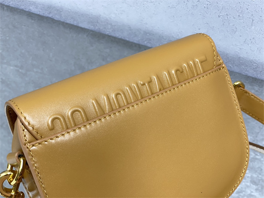 CD Small Di.or Bobby Bag Box Calfskin Amber