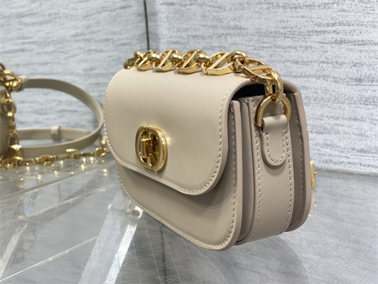 CD Small 30 Montaigne Avenue Bag Box Calfskin Beige