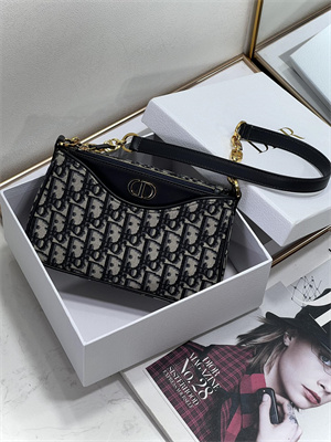 CD HOBO Avenue Bag Blue Oblique Jacquard