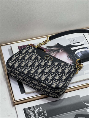 CD HOBO Avenue Bag Blue Oblique Jacquard