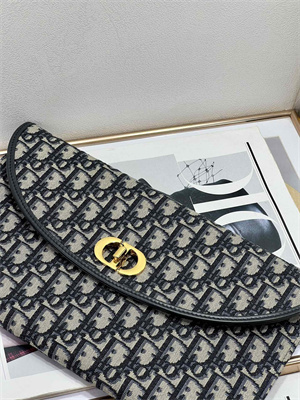 cd 30 montaigne avenue pouch with flap blue D*or oblique jacquard