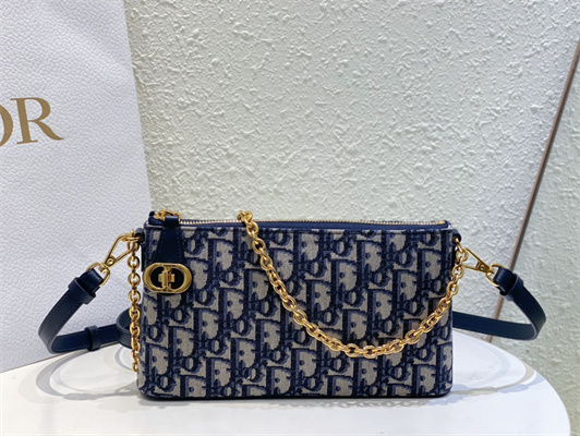 cd miss D*or midi bag blue oblique jacquard