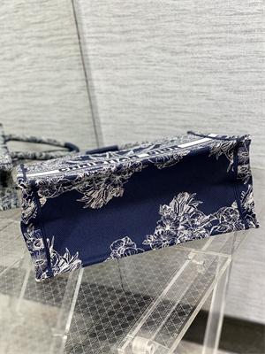 CD Medium Book Tote R??ve d’Infini Embroidery Blue and White