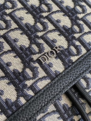 Large Di.or Hit The Road Backpack Beige and Black Oblique Jacquard