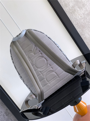 di.or rider backpack grey cd Di*m*nd canvas and smooth calfskin