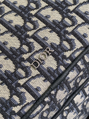 Di.or Safari Backpack Beige and Black Oblique Jacquard
