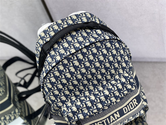 Di.or Travel Backpack Blue Oblique Jacquard