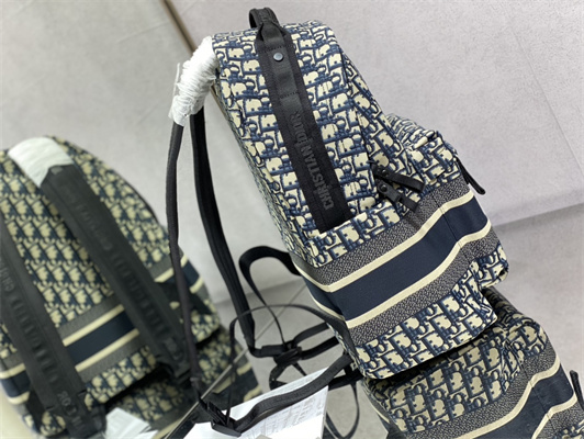 Di.or Travel Backpack Blue Oblique Jacquard