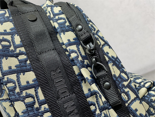 Di.or Travel Backpack Blue Oblique Jacquard
