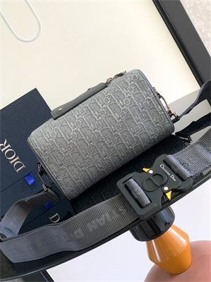 Di.or Lingot 22 Shoulder Bag Grey Oblique Jacquard