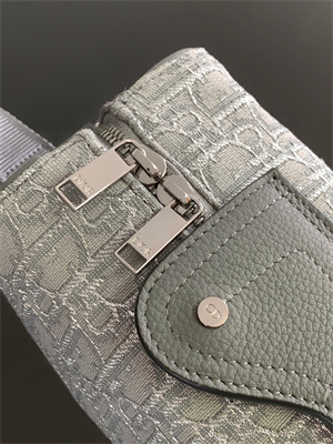 Di.or Lingot 22 Shoulder Bag Grey Oblique Jacquard
