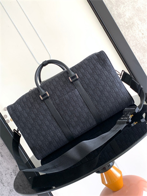 Di.or Lingot 50 Travel Bag Black Oblique Jacquard