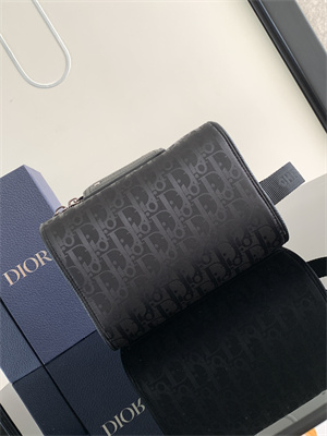 Di.or Lingot Toiletry Bag Black Oblique Mirage Technical Fabric