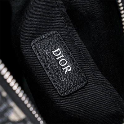 Di.or Lingot Toiletry Bag Beige and Black Oblique Jacquard