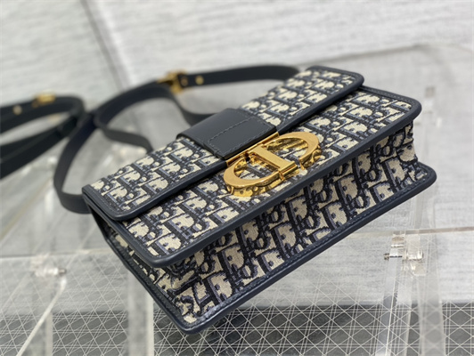 CD 30 Montaigne Bag Blue Oblique Jacquard