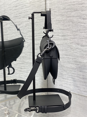 CD Mini Saddle Bag Ultramatte Calfskin Black Color