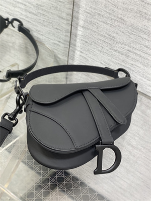 CD Mini Saddle Bag Ultramatte Calfskin Black Color