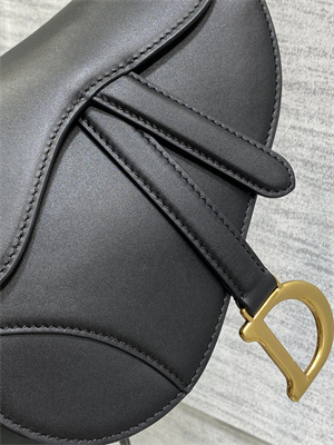 CD Mini Saddle Bag Smooth Calfskin Black Color