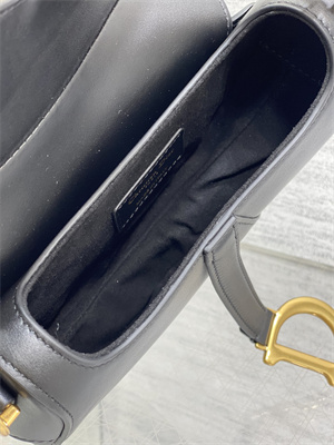 CD Mini Saddle Bag Smooth Calfskin Black Color