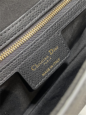 CD Saddle Bag Grained Calfskin Black Color