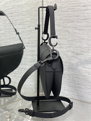 CD Saddle Bag Ultramatte Calfskin Black Color