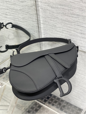 CD Saddle Bag Ultramatte Calfskin Black Color