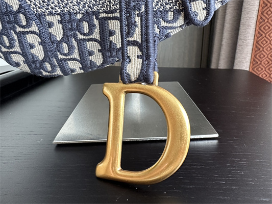 CD Saddle Bag Oblique Embroidery Blue Color