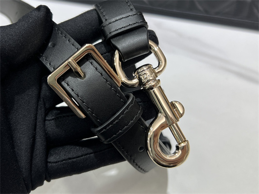 CD Medium Book Tote With Strap Macrocannage Calfskin Black