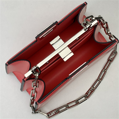 Fen.di Peekaboo Cut Petite Leather Bag Pink Color