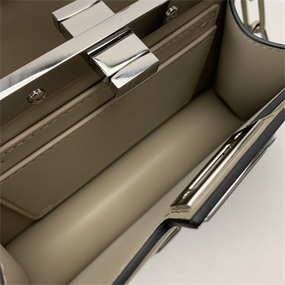 Fen.di Peekaboo Cut Petite Leather Bag Pale Green Color