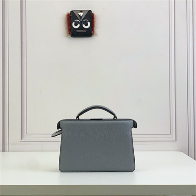 Fen.di Peekaboo ISeeU XCross Leather Bag Grey Color