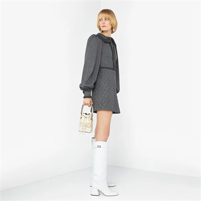 Fen.di MON TRESOR White Leather Mini Bag