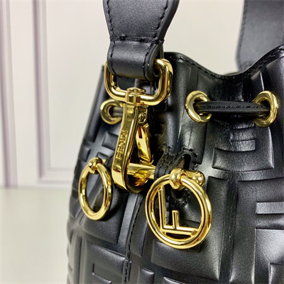 Fen.di MON TRESOR Black Leather Mini Bag