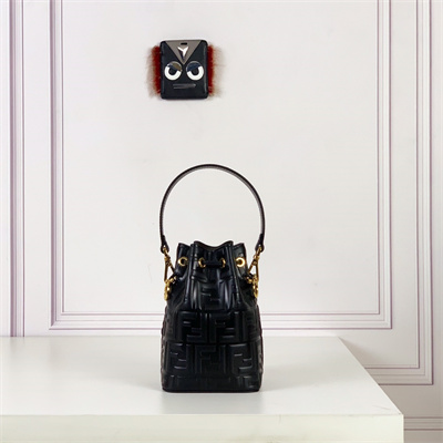 Fen.di MON TRESOR Black Leather Mini Bag