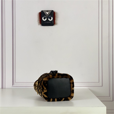 Fen.di MON TRESOR Brown Sheepskin Mini Bag