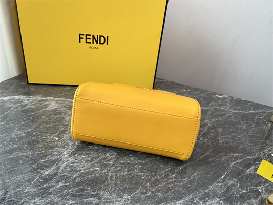 Fen.di Peekaboo Mini Leather Bag Yellow Color