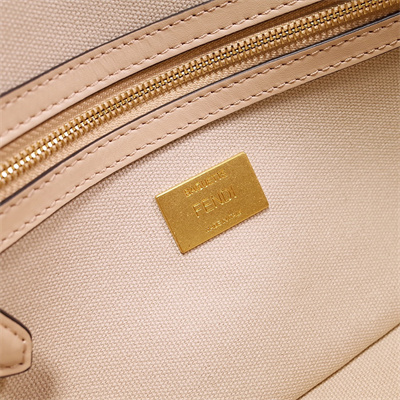 Fen.di BAGUETTE Pink FF Canvas Bag