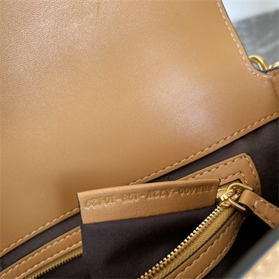Fen.di BAGUETTE Bag Brown Nappa Leather With FF Motif