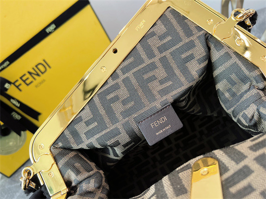 Fen.di FIRST MEDIUM Black Sheepskin Bag