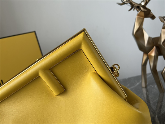 Fen.di FIRST MEDIUM Yellow Leather Bag