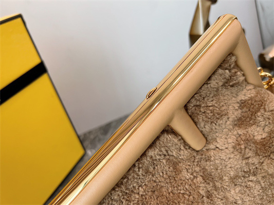 Fen.di FIRST MEDIUM Beige Sheepskin Bag